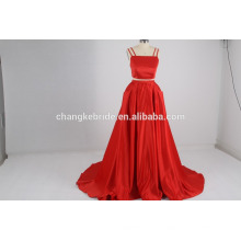 Großhandel zwei Stück Abendkleid langes rotes Ballkleid Promkleid
